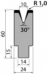 Матрица R1 одноручьевая быстросъемная модель AMR60.10.30