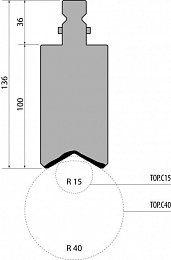 Радиусный инструмент тип R2 модель TPR136.15