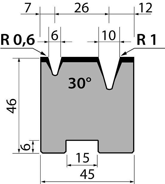 Матрица R1 двухручьевая быстросъемная классическая модель 46.17