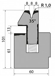 Матрица R1 для плющения подпружиненная модель S101.35.08