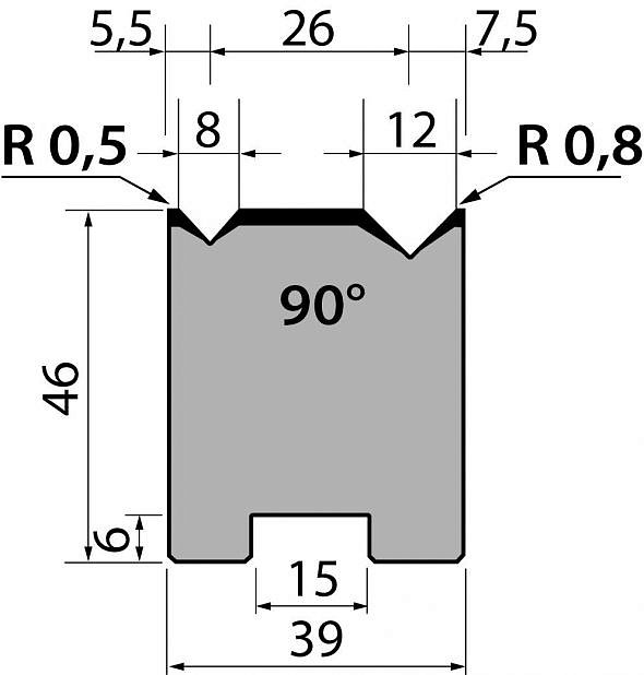 Матрица R1 двухручьевая быстросъемная классическая модель 46-12