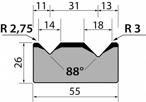 Матрицы R1 классические двухручьевые модель M26.88.05