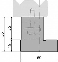 Держатель двухручьевых классических матриц R1 модель SU055