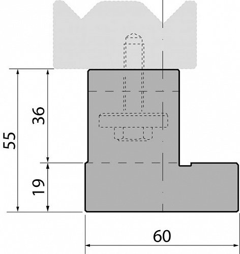 Держатель двухручьевых классических матриц R1 модель SU055