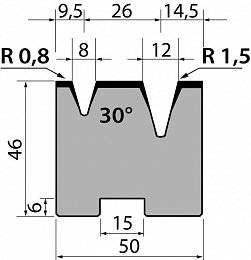 Матрица R1 двухручьевая быстросъемная классическая модель 46.18