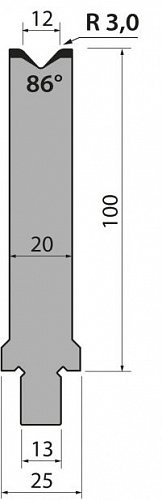 Матрица тип крепления R2/R3 модель WMR100.12.86