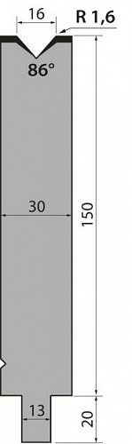 Матрица тип крепления R2/R3 модель TMR150.16.86
