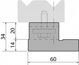Держатель двухручьевых классических матриц R1 модель SU034