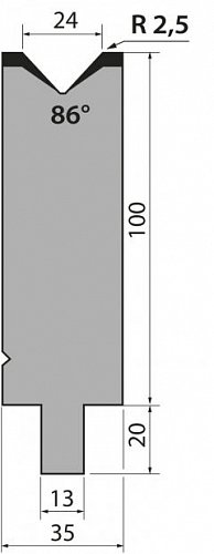 Матрица тип крепления R2/R3 модель TMR100.24.86