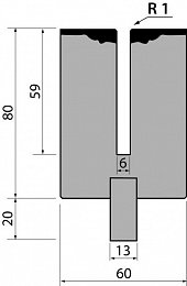 Матрица для плющения крепление R2/R3 модель BPR.SM.195.28.6