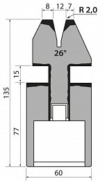Матрица R1 для плющения пневматическая модель SA135PN.26.12