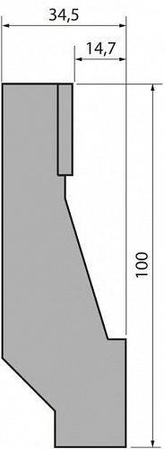 Матрица для плющения крепление R2/R3 к оборудованию с подвижным столом модель TMS100