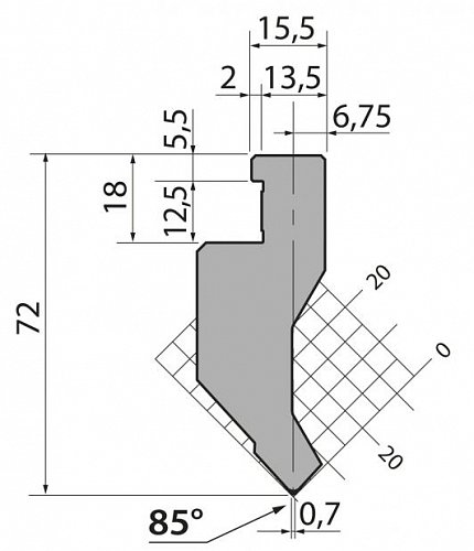 Пуансон Colly модель CP72.85.07